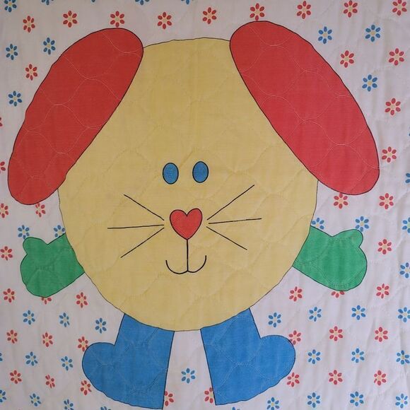 General Greetings Baby blanket vintage puppy dog ricking horse lightweight quilt - Picture 2 of 5